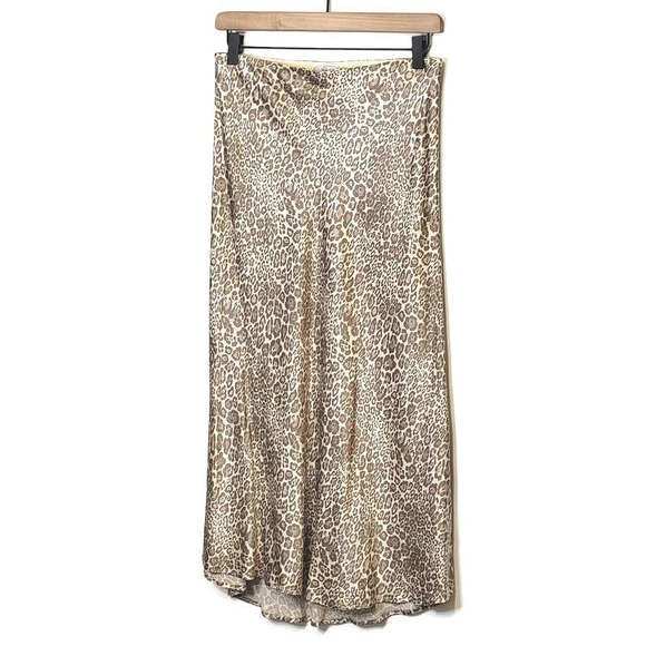 Rails Leopard Print Midi Skirt in Cream and Tan - Picture 14 of 15